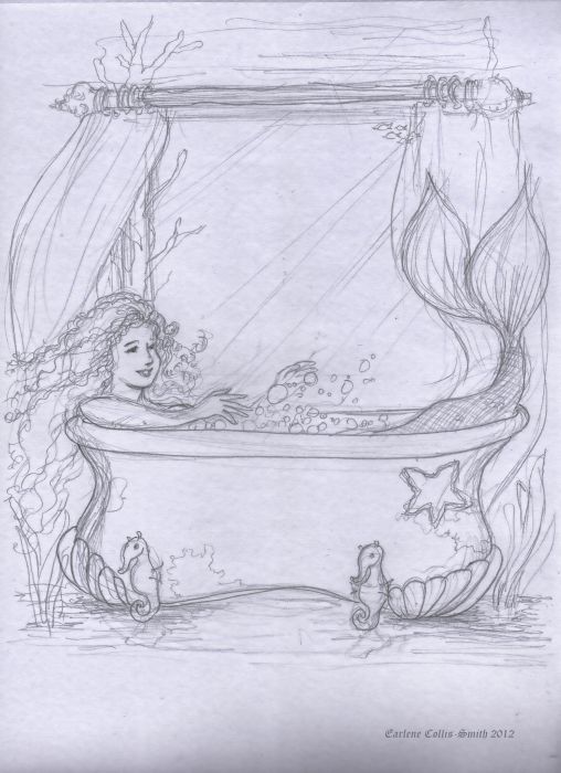 Mermaid In A Tub by Earlene Collis-Smith